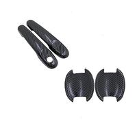 FIXCOR for Nissan for Juke F15 2010 2011 2012 2013 2014 2015 2016 2017 2018 Black Carbon Fiber Pattern Door Handles Cover Car Accessories Stickers (HandleBowl No Button)