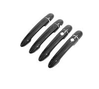 FIXCOR for Renault for Clio 3 III for Lutecia for Euro for Clio 2005~2012 Carbon Fiber Pattern Outer Door Handle Cover Car Accessories Styling Stickers Trim (Handle 2 ButtonsA)