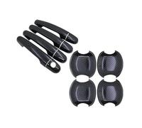 FIXCOR for Toyota for Corolla E120 E130 2000 2001 2002 2003 2004 2005 2006 Black Carbon Fiber Door Handle Cover Sticker Car Accessories(HandleBowl 1 Keyhole)