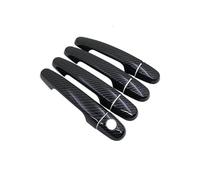 FIXCOR for Toyota for Corolla E120 E130 2000 2001 2002 2003 2004 2005 2006 Black Carbon Fiber Door Handle Cover Sticker Car Accessories(Handle 1 Keyhole)