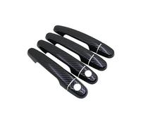 FIXCOR for Toyota for Corolla E120 E130 2000 2001 2002 2003 2004 2005 2006 Black Carbon Fiber Door Handle Cover Sticker Car Accessories(Handle 2 Keyhole)