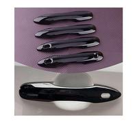 FIXCOR for Toyota for Corolla for Cross 2022-2023 1 Set Exterior Side Door Handle Cover Cap Trim Decor Accessories Glossy Black ABS