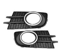 FIXCOR For VW For Tiguan 2012 2013 204 2015 2016 2017 2018 Fog Lamp Frame Holder With Chrome Ring Front Fog Light Grille Cover (Chrome Ring A Pair)