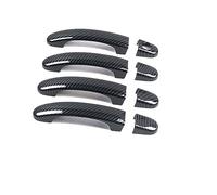 FIXCOR for VW for Touran 1T MK1 2003~2015 Chrome Door Handle Cover Trim Scratch Proof 4PC Car Styling Exterior Parts Accessories (Carbon Fiber 4pcs)