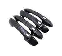 FIXCOR for VW for Touran MK2 5T 2015~2022 Carbon Fiber Pattern Door Handle Cover Trim Car Protective Accessories Stickers 2020 2021 (4Handle 4 Buttons)