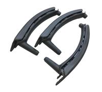 FIXCOR LHD Left Right Interior Door Handle with Leather Cover Assembly for X5 X6 E70 E71 E72 2007-2014(LHD Set Black)