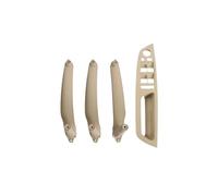 FIXCOR LHD RHD 4Pcs Car Interior Door Handle Inner Panel Pull Trim Cover Armrest for E70 E71 E72 X5 X6(Model A RHD Beige)