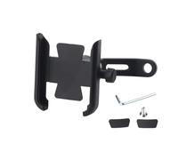 FIXCOR Motorcycle Mobile Phone Holder For Suzuki For Burgman AN125 AN200 AN400 AN650 Navigator Mirror Handlebar Bracket(Mirror type BLACK)