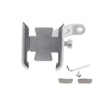 FIXCOR Motorcycle Mobile Phone Holder For Suzuki For Burgman AN125 AN200 AN400 AN650 Navigator Mirror Handlebar Bracket(Mirror type sliver)