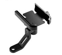 FIXCOR Motorcycle Mobile Phone Holder Mirror Bracket For Suzuki For Burgman AN 650 400 125 200 250 AN125 AN200 AN400 AN650(Black,Mirror type)