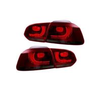 FIXCOR Pair Of Car Tail Light Assembly For VW For Golf6 Mk6 R20 2008-2013 Flowing Water Flicker Turning Signal Light Taillight(Type A Red Smoked)