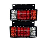 FIXCOR Waterproof 60Led Trailer Lights LED Stop Rear Tail Light With Iron Net Protection For ISUZU For Elf Truck NPR NKR NHR 1984-up(24v)