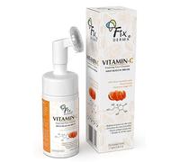 Fixderma 2% Vitamin C Foaming Face Cleanser with Brush, Face wash for Women & Men, Foaming Cleanser for skin tone, Reduces fine lines & wrinkles, Exfoliates the skin - 3.38 FL. OZ
