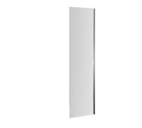 Fixed 6mm Toughened Safety Glass Reversible Bath Screen - 350mm Wide - Chrome