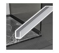Fixed Aluminum Alloy Deep U-Channel Profile, Minimalist Frameless Glass Panel Guide Rails, for 1/4″, 5/16″, 3/8″, 1/2″(Silver,1/4"(6mm) T x 39 3/8"(1m) L)
