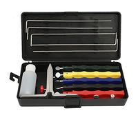 Fixed Angle Knife Sharpener Set with Precision Sharpening Stones for Home Chefs Professional Kitchen Use Complete Sharpening System Kit Easy Angle Control Durable Stones