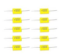 Fixed Axial Electrodeless Capacitor 4.7uF 250V MKP Metallized Polypropylene Capacitor for Audiophile HiFi Crossover and AC/DC Circuits, Flame Retardant Resin Sealed