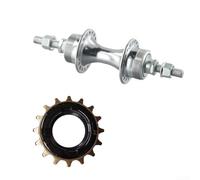 Fixed bike rear wheel hub with 36 spoke holes compatible with fixed gear and vintage bicycles, includes 16T single speed flywheel for smooth riding (with 16T flywheel)