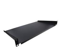 Fixed Cantilever Shelf 1U 250mm Deep Black 19 inch Data Cabinet Rack