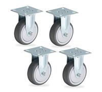 Fixed Castor Furniture Wheels Heavy Duty Box 4-Pack