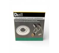 Fixed Chrome Effect Downlight Conversion Kit, 60-130mm Diameter, Steel, GU10 and MR16 Lamp Holders Included