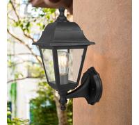 Fixed Matt Black Mains-Powered Outdoor Wall Light With Up & Down Installation
