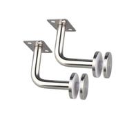 Fixed-Mount Glass Handrail Bracket for Glass, 35mm Plain Film | Fixed-Mount Glass, 304 Stainless Steel Construction, Hardware for Staircase Glass Railing Installation