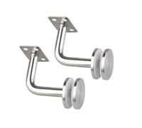 Fixed-Mount Glass Handrail Bracket for Glass, 40mm Plain Film | Fixed-Mount Glass, 304 Stainless Steel Construction, Hardware for Staircase Glass Railing Installation