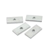 Fixed nut square, Rectangular Nuts M3-M8 Zinc-Plated Carbon Steel Square Nut 10/50pcs(10pcs,M4-14x9x2.5mm)