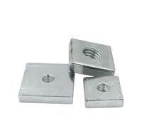 Fixed nut square, Rectangular Square Nuts M3 M4 M5 M6 Thin Block 20/40pcs(20pcs,M4x15x15x3.0mm)