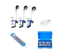 Fixed Pulley Apparatus Set Includes Metal Pulleys Dynamometer Hook Weights and Mounting Clamp for Science Education Metal Pulley Structure for Physics