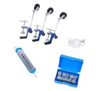 Fixed Pulley Apparatus Set Includes Metal Pulleys Dynamometer Hook Weights and Mounting Clamp for Science Education Mechanical Profit Experiment Set