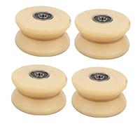 Fixed Pulley Pack of 4 Diameter Replacement Wheel One-Way Direction Type castors Nylon Caster White Castor Wheels by Heavy Duty for containers Cranes Dog Doors Sliding Doors (80mm,White)