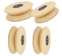 Fixed Pulley Pack of 4 Diameter Replacement Wheel One-Way Direction Type castors Nylon Caster White Castor Wheels by Heavy Duty for containers Cranes Dog Doors Sliding Doors (32mm,White)