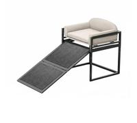 ＡＷＨＡＯ Fixed Resting Seat Dog Bed Chair Ramp Elevated Couch With Iron Support And Soft Pad For Warm And Ventilated Sleep Suitable for small dogs senior pets, Beige