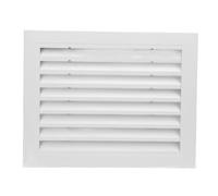 Fixed Return Air Louver Window, Aluminum Alloy Square Ventilation Grille 400x300mm, Rustproof AC Vent Cover for Bathroom Kitchen Wall with Matte Finish