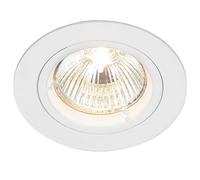 Fixed Round Recess Ceiling Down Light Gloss White 80mm Flush GU10 Lamp Fitting