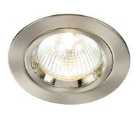Fixed Round Recess Ceiling Down Light Nickel 80mm Flush GU10 Lamp Holder Fitting