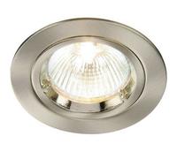 Fixed Round Recess Ceiling Down Light Nickel 80mm Flush Gu10 Lamp Holder Fitting
