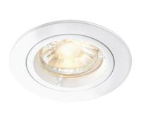 Fixed Round Recess Ceiling Down Light White 80mm Flush Gu10 Lamp Holder Fitting