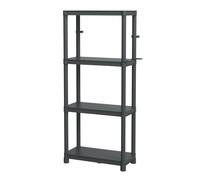 Fixed Shelf Workshop Shelf Cellar Shelf Plastic Black 185 kg Kistenberg