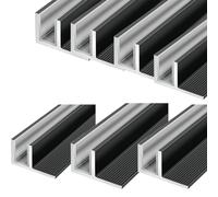 Fixed Shower Panels F-Type Channels for 3/8" Thick Recessed Tracks, Ideal for Kitchen, Office, Spa Partitions, Includes Protective Pads (1pc, 78 3/4" Length)