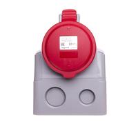 Legrand - 555259 - Fixed Surface Socket - P17 IP44 32A, 380V~ to 415V~, 3P+N+T