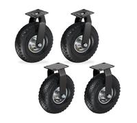 Relaxdays Fixed & swivel castor set 3.00-4