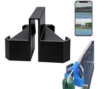 Fixed Tennis Net Mount, Tennis Net Camera Mount, Two Perspectives 3D Printed Secure Phone & Action Camera Holder with Clip for Match Recording & Streaming Training Analysis Live Streaming(Black,1pc)
