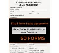 Fixed-Term Lease Agreement Form Book: Write-In Residential Rental Contract Templates for Landlords | Legal Lease Forms for Property Management & Tenant Agreements