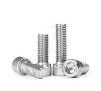 Fixed things 5/10/50pcs M1.4 M1.6 M2 M3 M4 M5 M6 M8 304 A2-70 Stainless Steel DIN912 Hexagon Hex Socket Cap Allen Head Bolt Screw Length 2-50mm Applicable to many places(25MM_M2 50PCS)