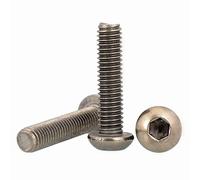 Fixed things M2 M2.5 M3 M4 M5 M6 Pure Titanium Hexagon Hex Socket Button Head Screw Applicable to many places(M3X23 10PCS)