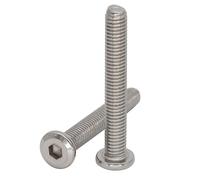 Fixed things M6*55mm 60mm 65mm 70mm 75mm 80mm 85mm 201 304 Stainless Steel Bolt Hypotenuse Flat Head Hexagon Socket Down Side Furniture Screw Applicable to many places(6Pieces 304SS,65MM_M6)