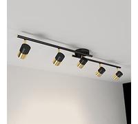 Fixed Track Lighting Kit Adjustable Ceiling Spotlight, GU10 Mounted Accent Spot Light Wall/Ceiling Swivel Lamp, Directional Spotlights for Kitchen Corridor